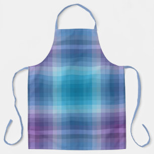 Tablier Bleu Coloré Et Rayures À Carreaux De Mode Violette