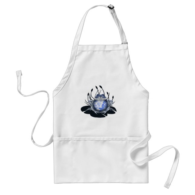 Tablier bleu de grenouille de Taureau de saule (Devant)