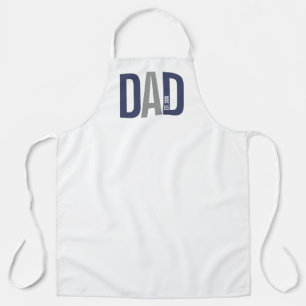 Tablier Bleu de marine moderne Papa personnalisé établi