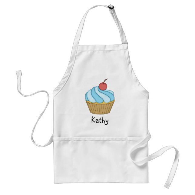 Tablier Bleu deux ton Cupcake Apron (Devant)