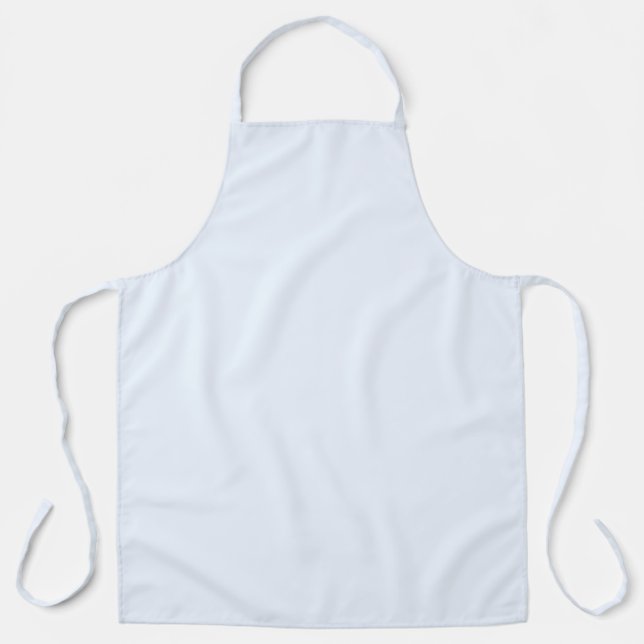 Tablier Bleu doux blanc pastel couleur unie (Recto)