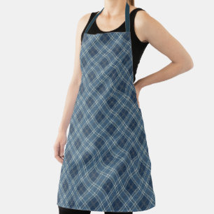 Tablier Bleu et Blanc Aspect Denim