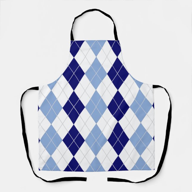 Tablier Bleu et blanc Jacquard Allover Apron (Recto)