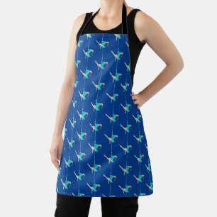 Tablier Bleu foncé et pôle Turquoise Fitness Thème