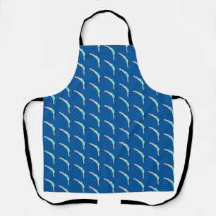 Tablier Bleu foncé et Turquoise Motif de plongée
