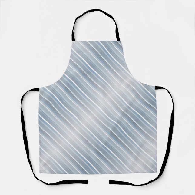 Tablier Bleu gris rayé élégant (Recto)