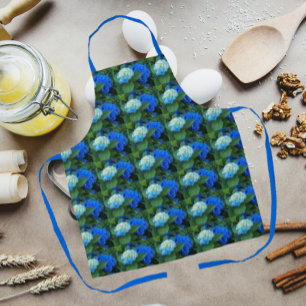 Tablier Bleu Hydrangée fleurit Motif Floral Apron