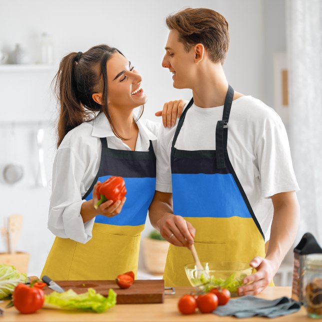 Tablier Bleu jaune (Créateur téléchargé)
