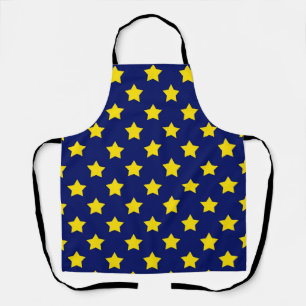 Tablier Bleu Jaune Etoiles Motif