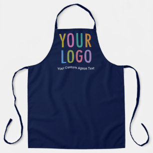 Tablier bleu marine promotionnel logo personnalisé