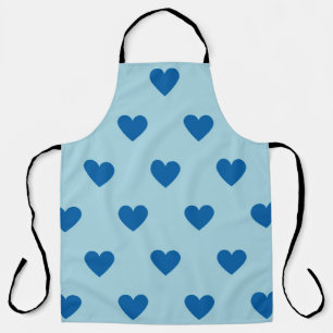 Tablier Bleu mignon simple Motif de coeur
