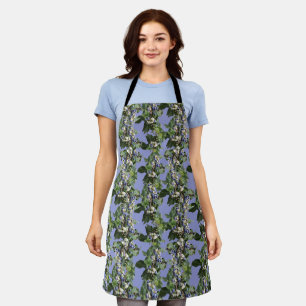 Tablier Bleu Myrtille Vigne Cottage Cuisine Partout