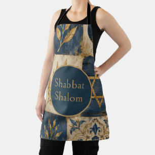 Tablier Bleu Or, esthétique judaica de ferme rustique, 