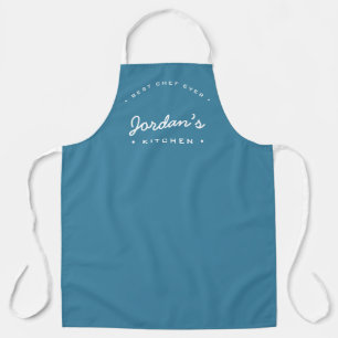 Tablier Bleu poussiéreux Meilleur chef jamais Personnalise