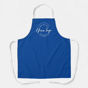 Tablier Bleu Promotion d'entreprise logo blanc personnalis