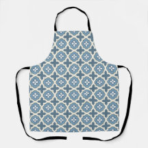 Bleu quasi-feuille du milieu du siècle Apron II
