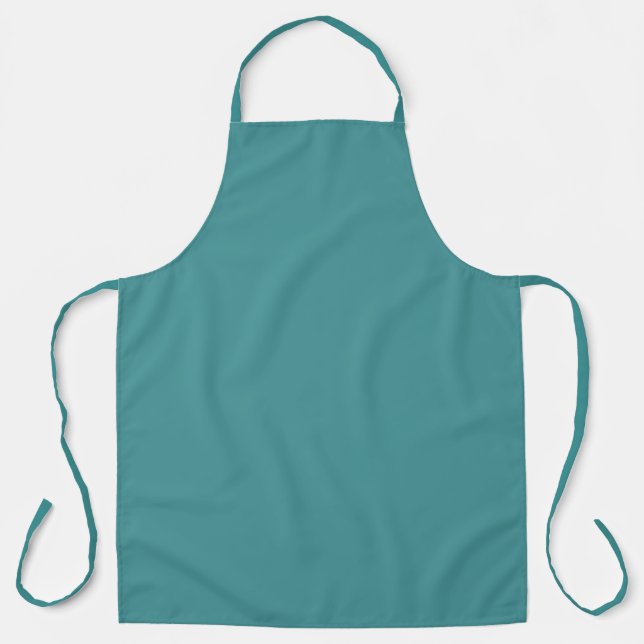 Tablier Bleu Vert Denim Topaze Fumé Couleur Unie (Recto)