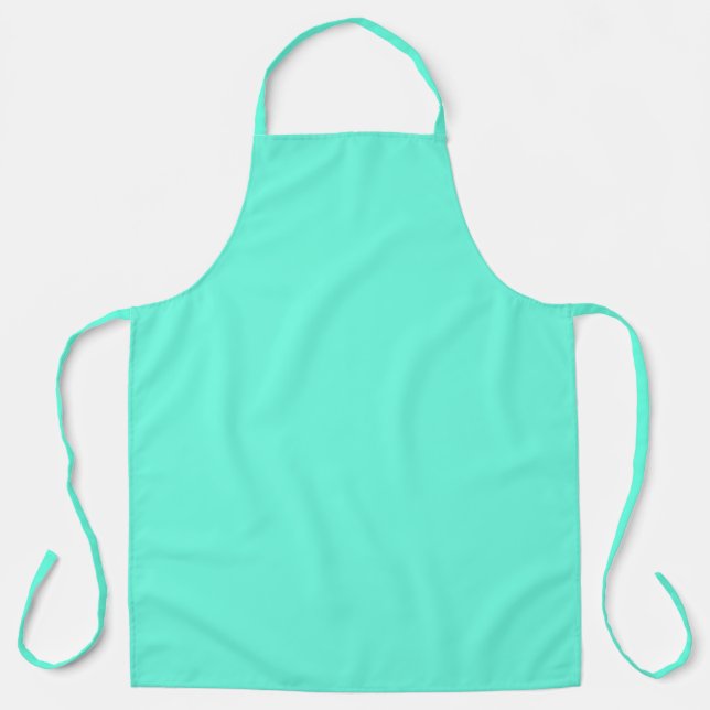 Tablier Bleu Vert Turquoise Aquamarin Uni (Recto)
