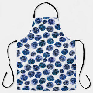 Tablier Bleuets : motif illustré d'aquarelle.