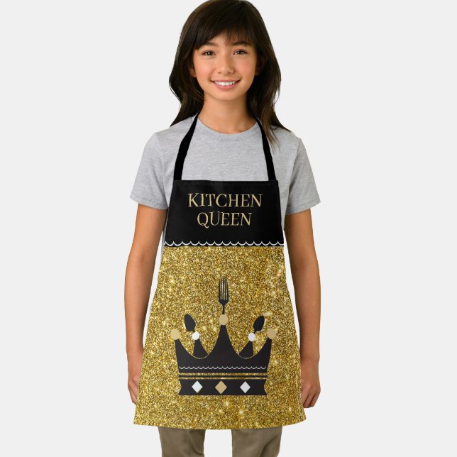 Tablier Bling! Queen of Kitchen All-Over Print Apron (Insitu)