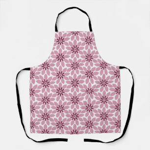 Tablier Bloc Imprimer Carrelage Fleurs rose rouge