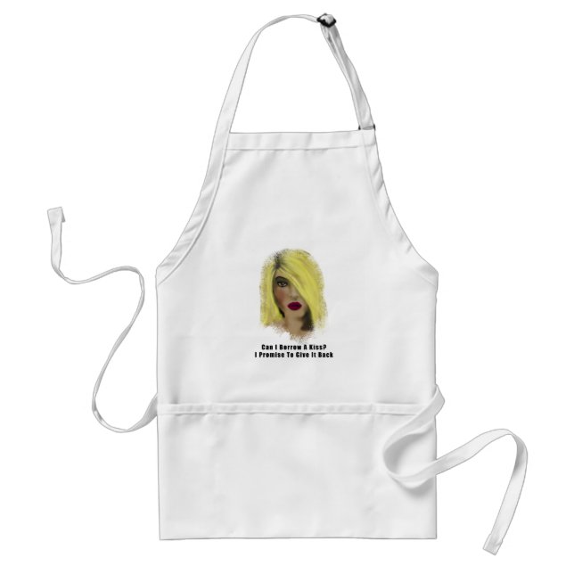 Tablier Blonde Bombshell Femme Emprunter Un Baiser (Devant)