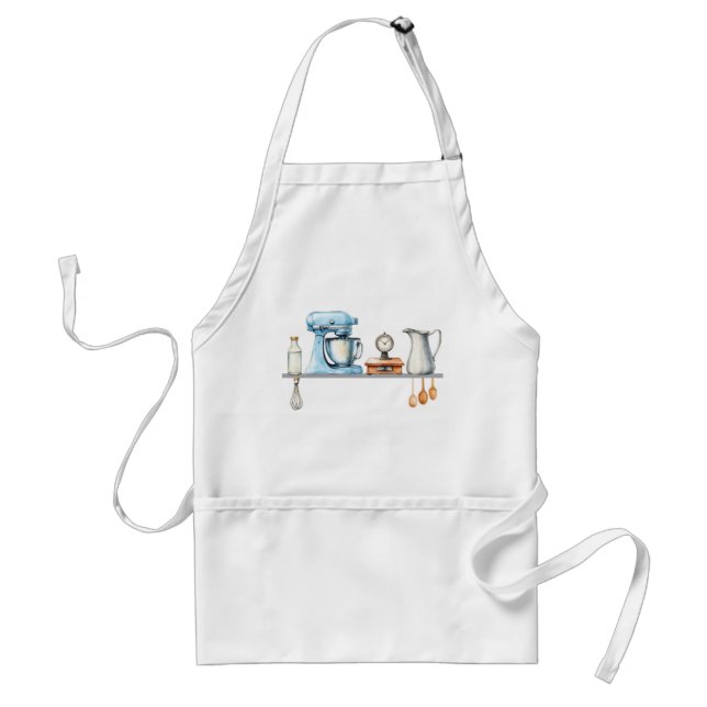 Tablier Blue and Gray Kitchen Utensils (Devant)