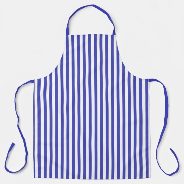 Tablier Blue And White Stripe Pattern Apron (Recto)