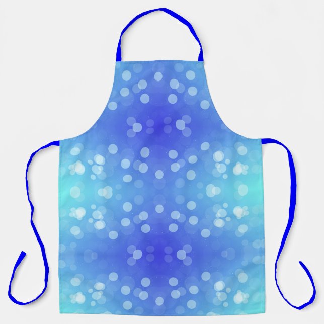 Tablier Blue apron with white polka dots (Recto)