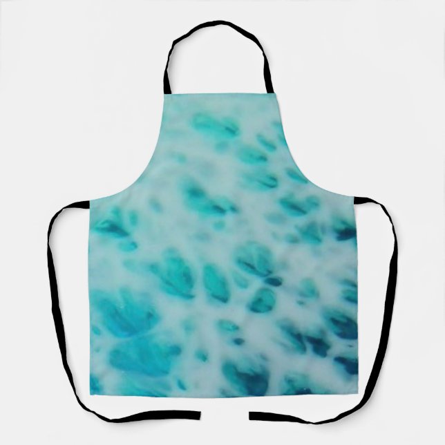Tablier Blue Crush - Abstrait d'art côtier  (Recto)