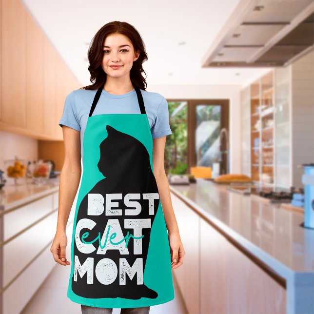 Tablier Blue Drôle Meilleure Maman de Chat de la Fête des  (Créateur téléchargé)