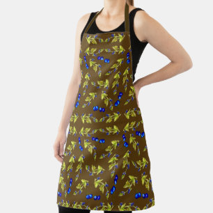 Tablier Blueberries Feuilles  Brown
