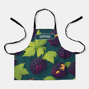 Tablier Blueberry Retro coloré Motif personnalisé