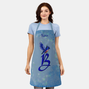 Tablier Bluebird Monogramme Initial B Votre nom