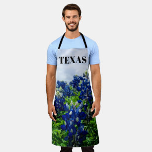 Tablier Bluebonnets Blue Floral Texas Texan Elegant