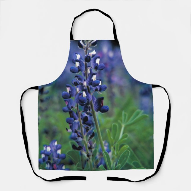Tablier Bluebonnets Texas Fleurs Bleu Floral Lupine (Recto)