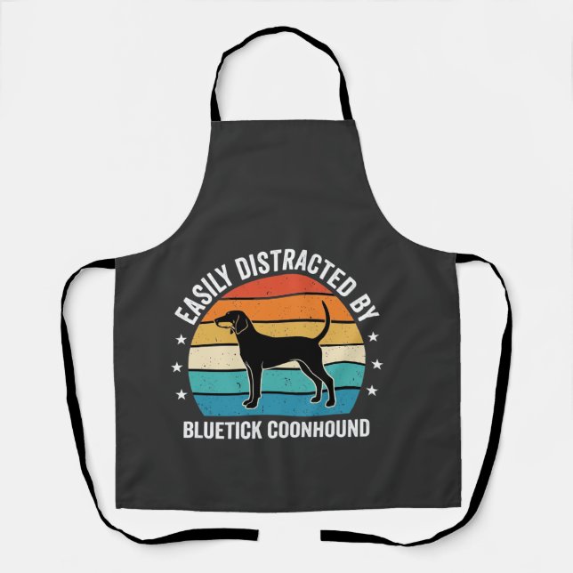 Tablier Bluetick Coonhound Coucher de soleil Rétro Chien (Recto)