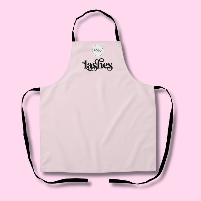 Tablier Blush Rose Employé Votre Logo Nail Tech Salon (Créateur téléchargé)