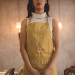Tablier Boho Chic Personnalisé Monogramme Mustard Jaune<br><div class="desc">Voici notre Boho Chic Personnalisé Monogram Mustard Yellow Apron, un mélange parfait de minimalisme moderne et de style sophistiqué. Conçu avec un tissu jaune moutarde neutre, cet tablier incarne une esthétique tendance mais intemporelle, idéale pour les cuisiniers et les stylistes professionnels. Le design minimaliste moderne présente des lignes épurées et...</div>