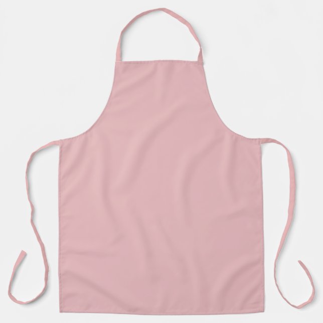 Tablier Boho Chic Rose Couleur Uni (Recto)
