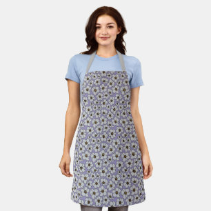 Tablier Boho Fleurs Sauvages Sur Lavande Violet