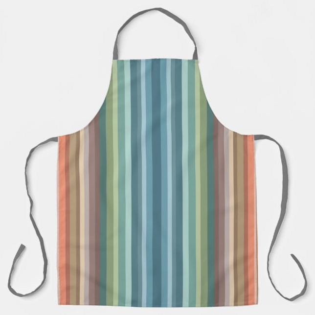 Tablier Boho Moderne Chic Rayures  (Recto)