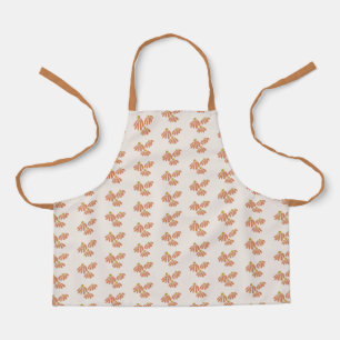 Tablier Boho Orange Fleurs Enfants Apron