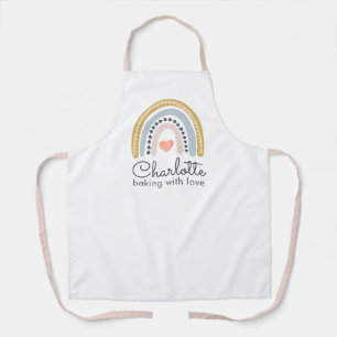 Tablier Boho Rainbow Cuisson Avec Amour