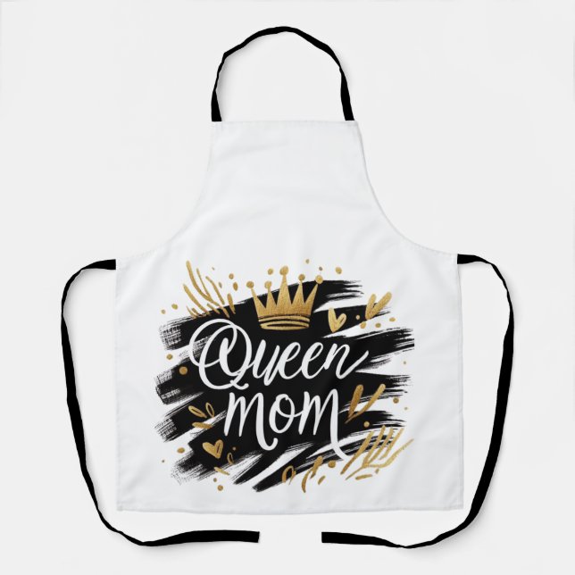 Tablier Boho Rainbow Mama – Warm Earthy Tones Design (Recto)