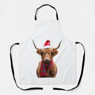 Tablier Boho Xmas Noël Vache des Highlands T-Shirt (4)