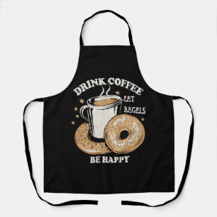 Tablier Boire Café Manger Bagels Soyez Heureux