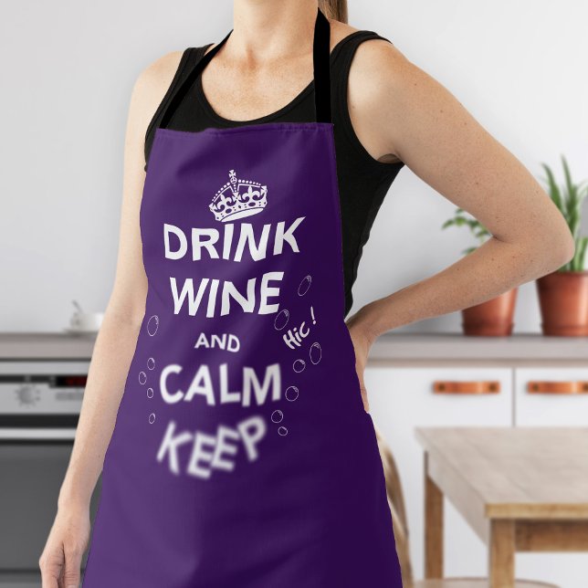 Tablier Boire du vin et du calme Conserver (Créateur téléchargé)