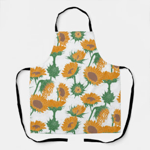 Tablier Bois Imprimer tournesol orange
