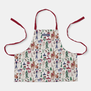 Tablier Bois nordique Noël tout-en-un Apron